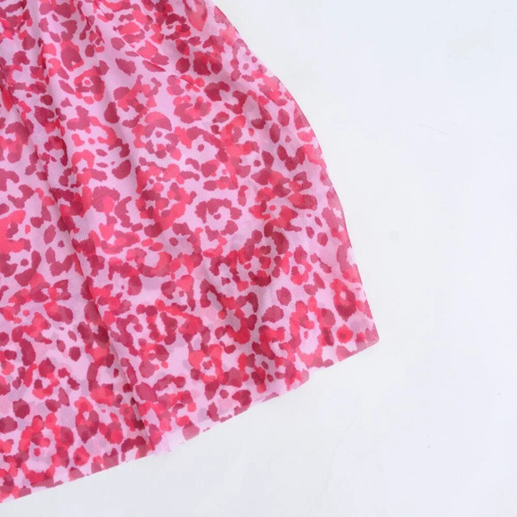 Baum Und Pferdgarten Joliet Pink Spotted Smocked Mini Short Sleeve Dress XS - Picture 5 of 10